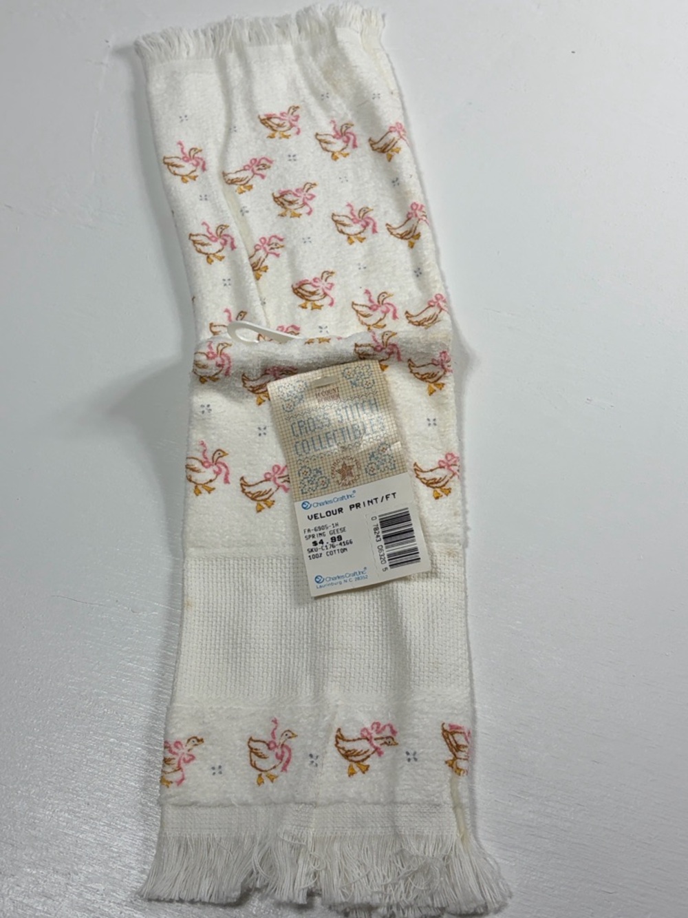 Vintage Cross stitch collectibles spring geese hand towels NWT goose geese ducks - Picture 7 of 10